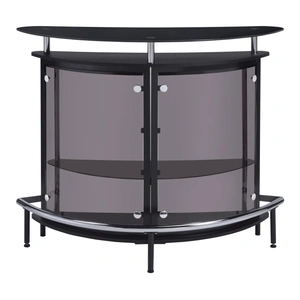 Coaster Amarillo Rounded 2-Tier Glass Top Bar Unit