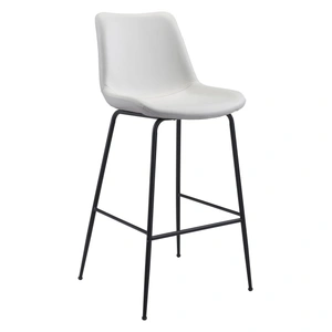 Zuo Modern Byron Faux Leather/Steel Barstool