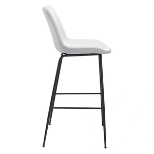 Zuo Modern Byron Faux Leather/Steel Barstool