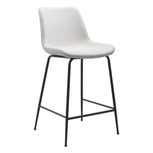 Zuo Modern Byron Faux Leather/Steel Counter Stool