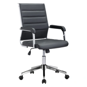 Zuo Modern Liderato Faux Leather Office Chair, Black