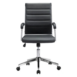Zuo Modern Liderato Faux Leather Office Chair, Black