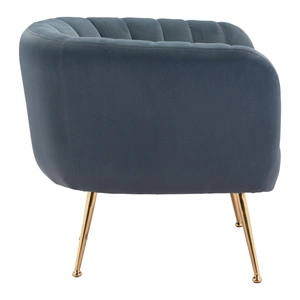Zuo Modern Deco Velvet Accent Chair in Gray