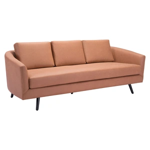 Zuo Modern Divinity Faux Leather Sofa, Brown
