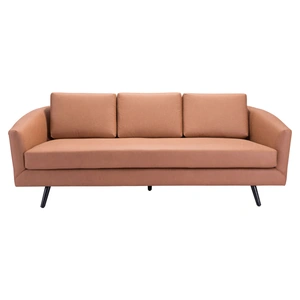 Zuo Modern Divinity Faux Leather Sofa, Brown