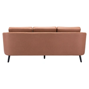 Zuo Modern Divinity Faux Leather Sofa, Brown
