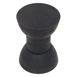 Zuo Modern Wisdom Round Wood Side Table, Black