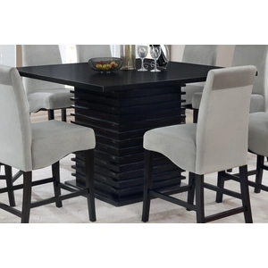 Coaster Stanton 53.5-inch Square Wood Veneer Counter Table, Black