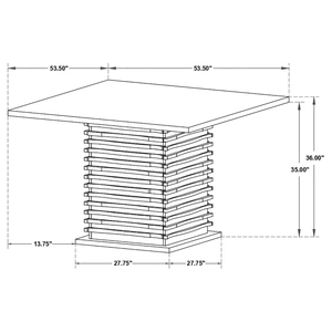 Coaster Stanton 53.5-inch Square Wood Veneer Counter Table, Black