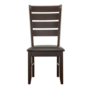 Coaster Dalila Fabric/Leatherette Ladder Back Side Chair with Wood Base (Set of 2)
