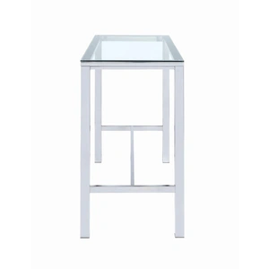 Coaster Tolbert 46.75-inch Rectangular Glass Top Bar Table with Chrome Base