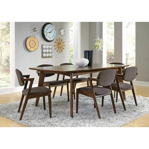 Coaster Malone 78-inch Rectangular Wood Veneer Dining Table, Dark Walnut