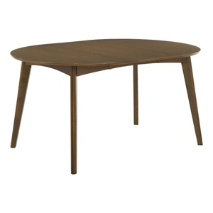 Coaster Jedda 42-inch Oval Extendable Wood Veneer Dining Table, Dark Walnut