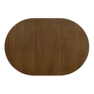 Coaster Jedda 42-inch Oval Extendable Wood Veneer Dining Table, Dark Walnut