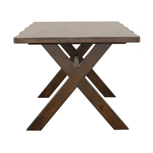 Coaster Alston 70.75-inch Rectangular Wood Veneer X-Shaped Dining Table, Knotty Nutmeg