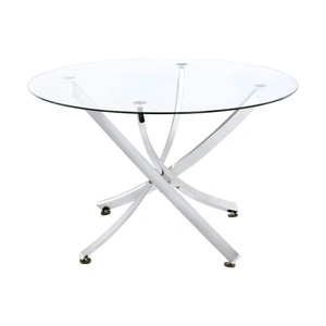Coaster Beckham 46-inch Round Dining Table with Metal Base