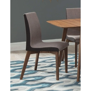Coaster Redbridge Fabric Side Chair, Grey/Natural Walnut