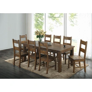 Coaster Coleman 78.75-inch Rectangular Wood Veneer Dining Table, Rustic Golden Brown