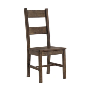 Coaster Coleman Wood Veneer Dining Side Chair, Rustic Golden Brown (Set of 2)