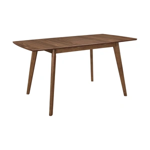 Coaster Alfredo Extendable Rectangular Wood Veneer Dining Table, Natural Walnut