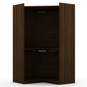 Manhattan Comfort Mulberry Open Corner Closet w/2 Hanging Rods 