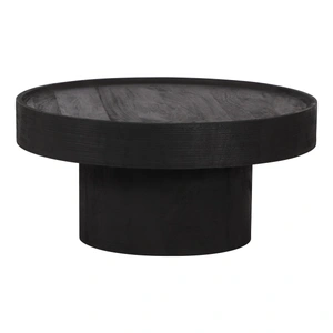 Zuo Modern Watson Round Wood Coffee Table, Black