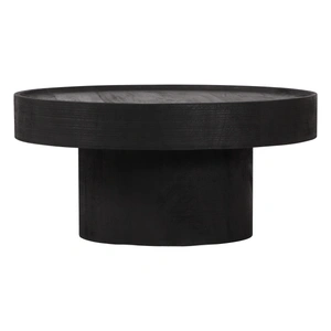 Zuo Modern Watson Round Wood Coffee Table, Black