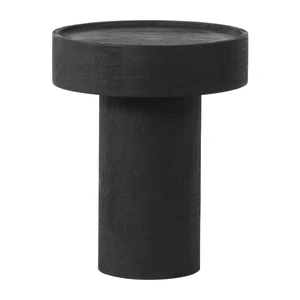 Zuo Modern Watson Round Wood Side Table, Black