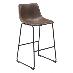 Zuo Modern Smart Faux Leather/Steel Barstool (Set of 2)