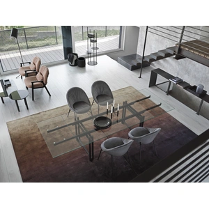 Calligaris Sky Large Polyamide Ombre Pattern Rug, Taupe