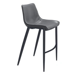 Zuo Modern Magnus Faux Leather/Steel Barstool (Set of 2)