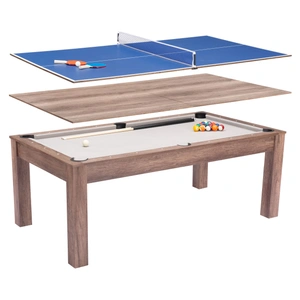 Zuo Modern Bonker Rectangular MDF Dining/Game Table 3 in 1 , Brown