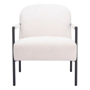 Zuo Modern Chicago Polyester Accent Chair, Ivory