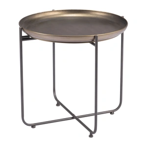 Zuo Modern Bronson Round Steel Side Table, Bronze