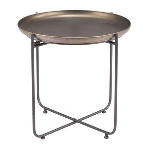 Zuo Modern Bronson Round Steel Side Table, Bronze