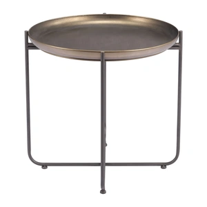 Zuo Modern Bronson Round Steel Side Table, Bronze