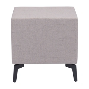 Zuo Modern Halle Rectangular Polyester Side Table w/2 Drawers, Gray