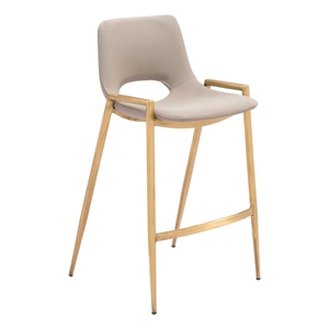 Zuo Modern Desi Faux Leather/Steel Counter Stool (Set of 2)