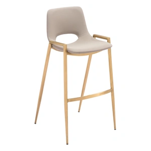 Zuo Modern Desi Faux Leather/Steel Barstool (Set of 2)