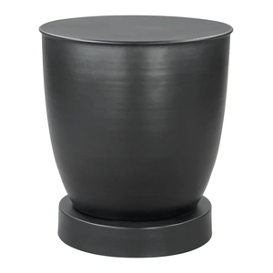 Zuo Modern Baku Round Iron Side Table, Black