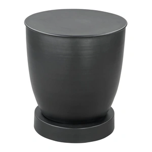 Zuo Modern Baku Round Iron Side Table, Black