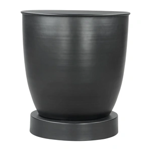 Zuo Modern Baku Round Iron Side Table, Black