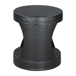 Zuo Modern Nuuk Round Iron Side Table, Black