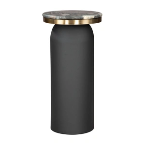 Zuo Modern Luxor Round Marble/Iron Drink Table, Multicolor