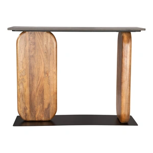 Zuo Modern Pemba Marble/Wood/Iron Console Table, Multicolor