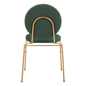 Zuo Modern Odessa Velvet/Steel Dining Chair, Green & Gold (Set of 2)