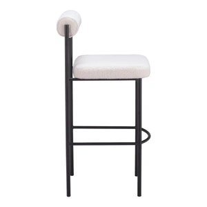 Zuo Modern Livorno Polyester/Steel Barstool, Ivory (Set of 2)