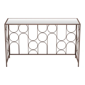 Zuo Modern Convale Mirror Glass/Steel Console Table, Bronze