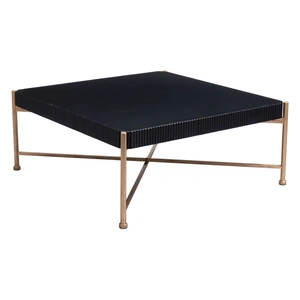 Zuo Modern Nazaire Square Wood/Steel Coffee Table, Black