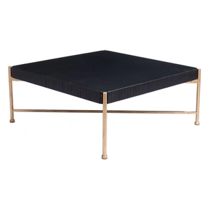 Zuo Modern Nazaire Square Wood/Steel Coffee Table, Black